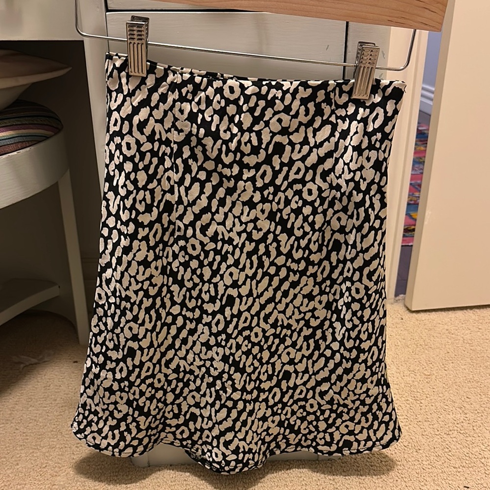 Princess Polly Black and White Skater Mini Skirt- Never Worn